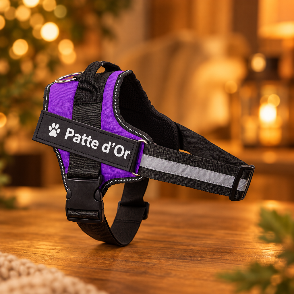 Harnais violet Patte d'Or